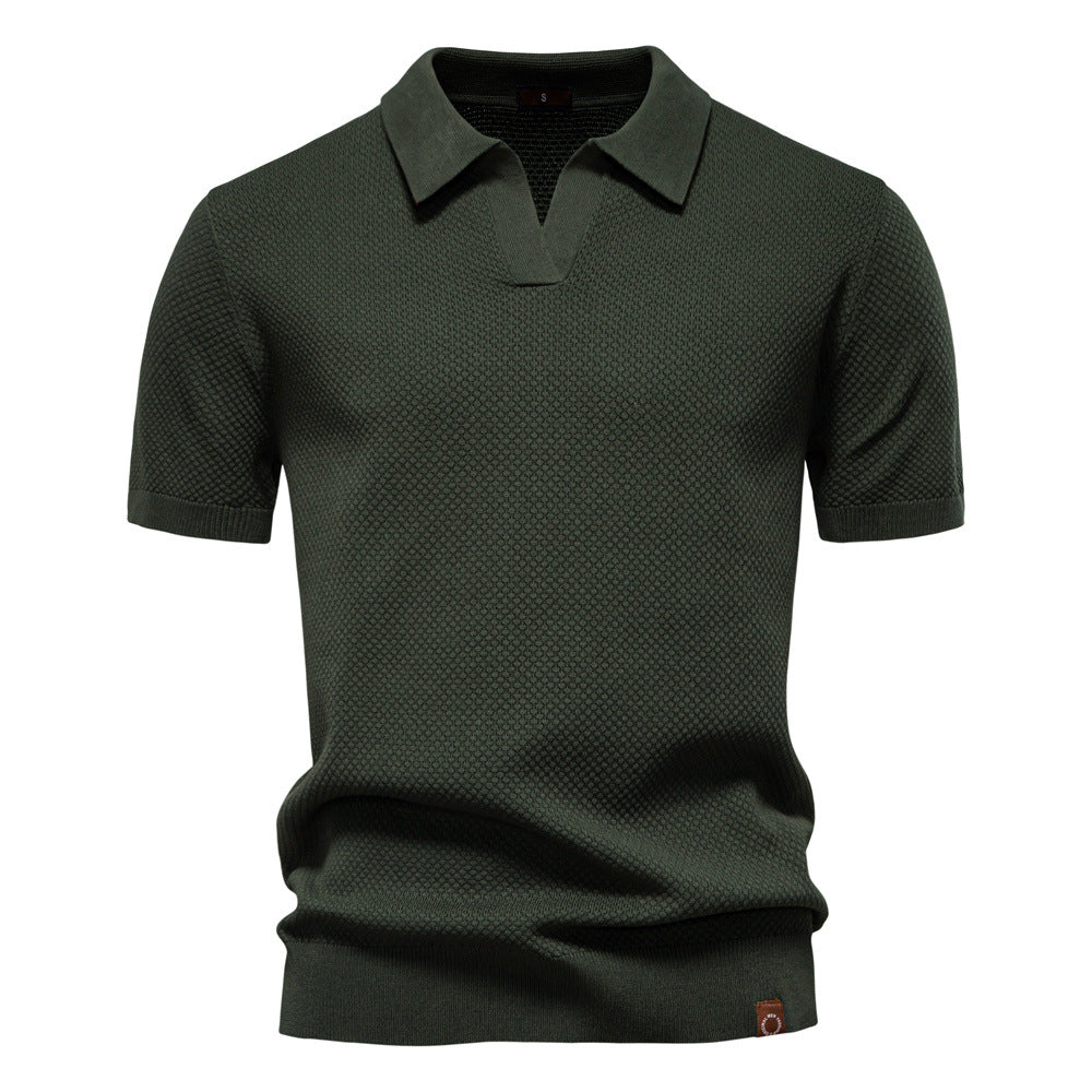 Wolfram | Strukturiertes Herren-Poloshirt