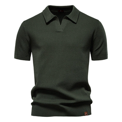Wolfram | Strukturiertes Herren-Poloshirt