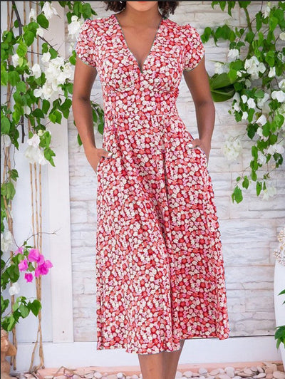 Liora | Midikleid mit Knopfleiste