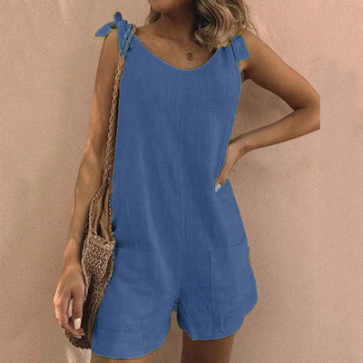 Delina | Jumpsuit mit Schleifen und Taschen
