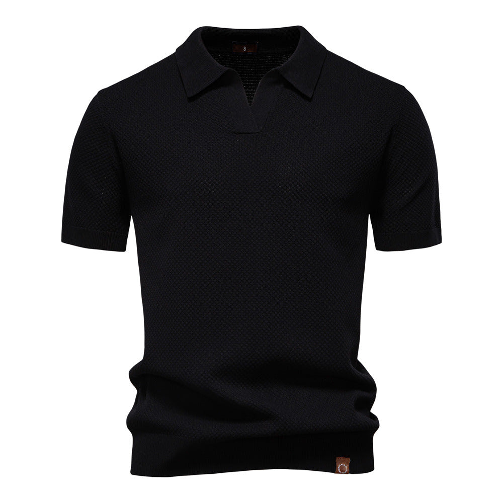 Wolfram | Strukturiertes Herren-Poloshirt