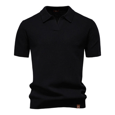 Wolfram | Strukturiertes Herren-Poloshirt
