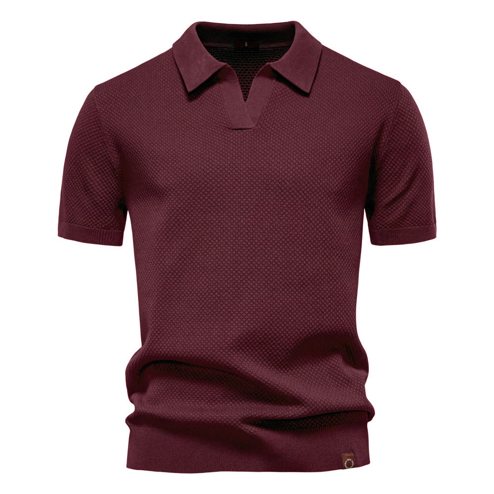Wolfram | Strukturiertes Herren-Poloshirt