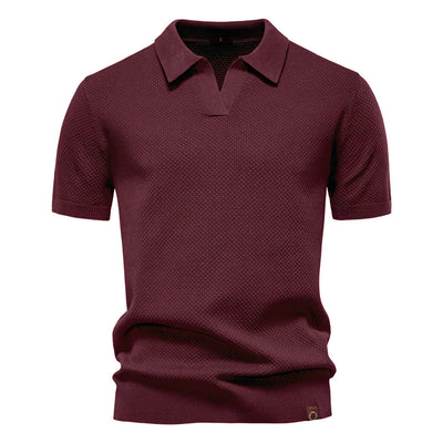 Wolfram | Strukturiertes Herren-Poloshirt
