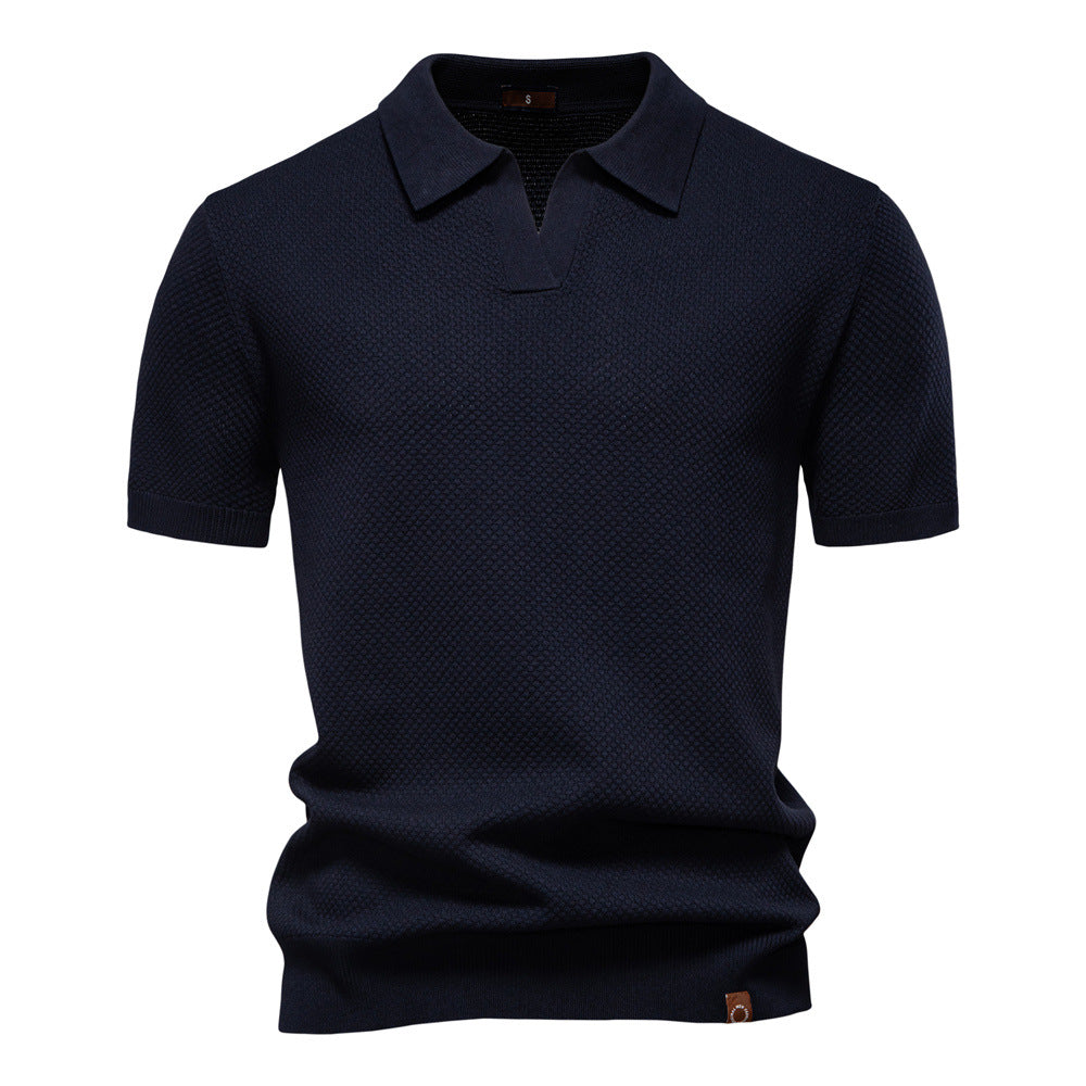 Wolfram | Strukturiertes Herren-Poloshirt