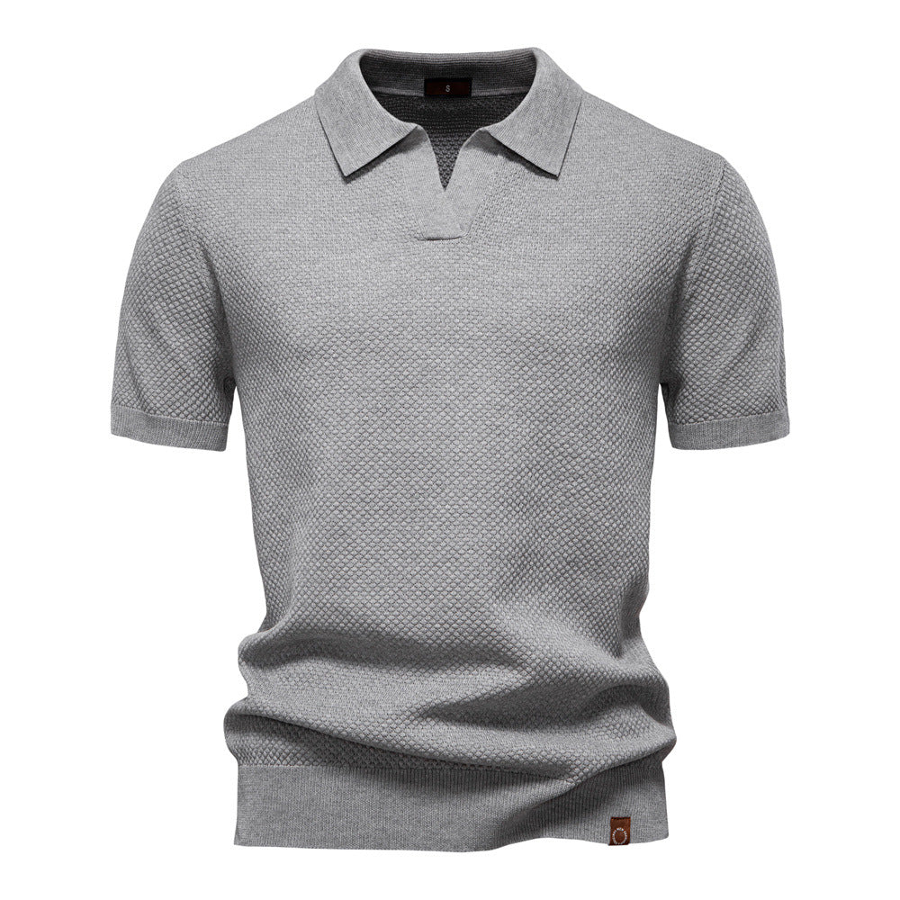 Wolfram | Strukturiertes Herren-Poloshirt