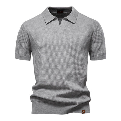 Wolfram | Strukturiertes Herren-Poloshirt