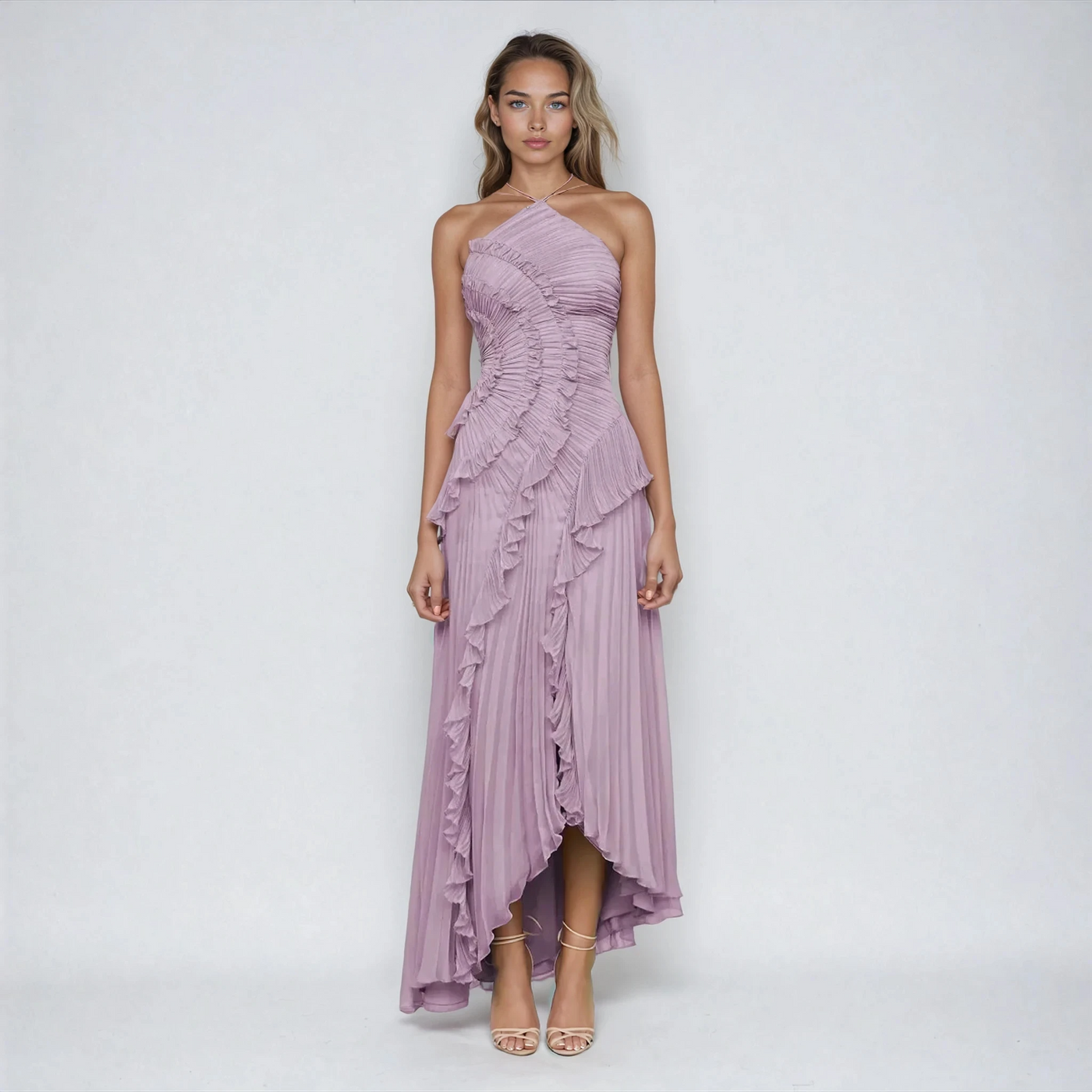 Hildegard | Fliederfarbenes Abendkleid