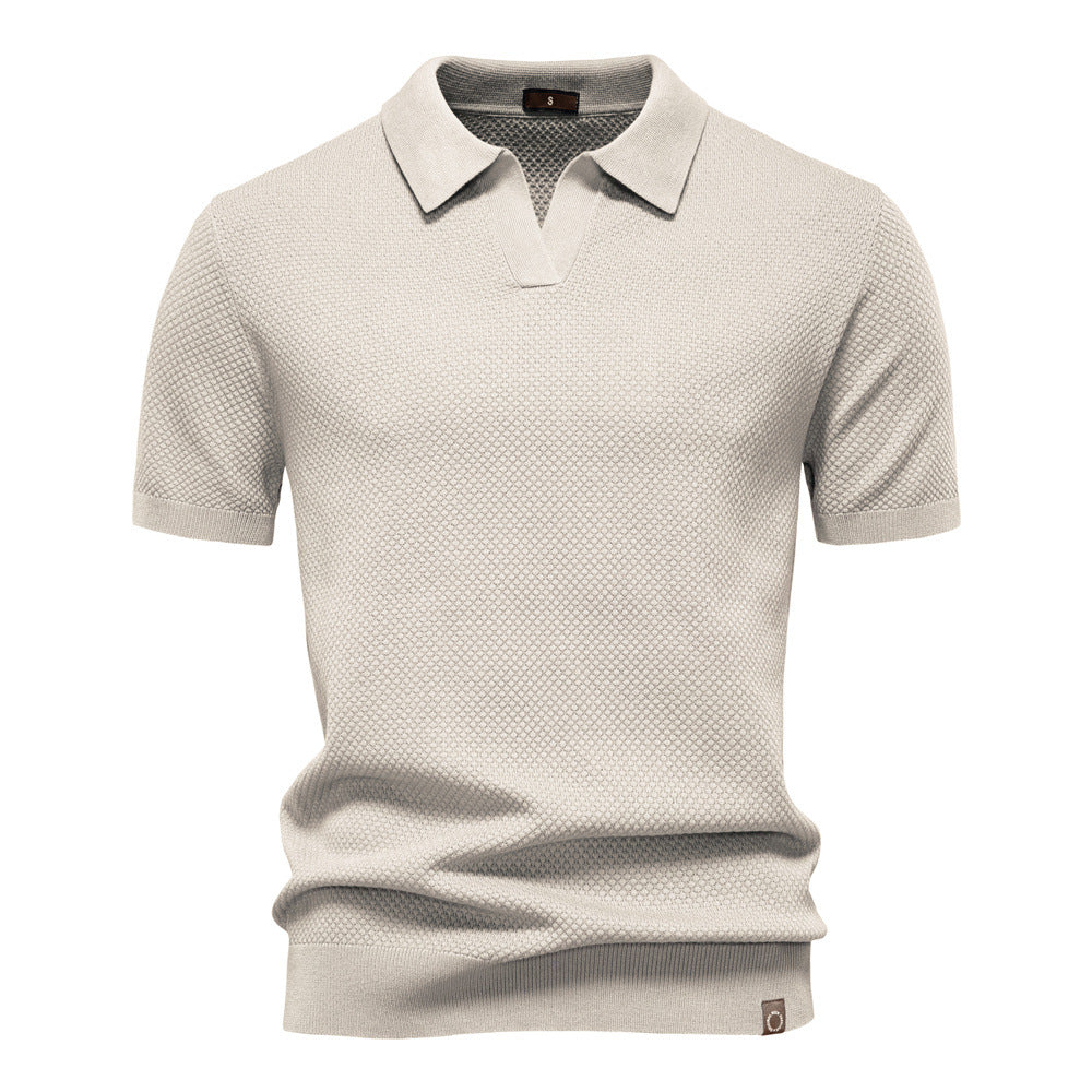 Wolfram | Strukturiertes Herren-Poloshirt