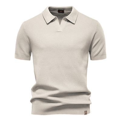 Wolfram | Strukturiertes Herren-Poloshirt