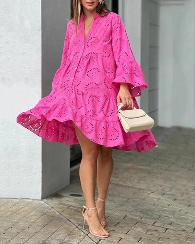 Zanita | Besticktes Stufiges Minikleid