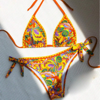Soraya | Farbenfrohes Triangel-Bikini-Set