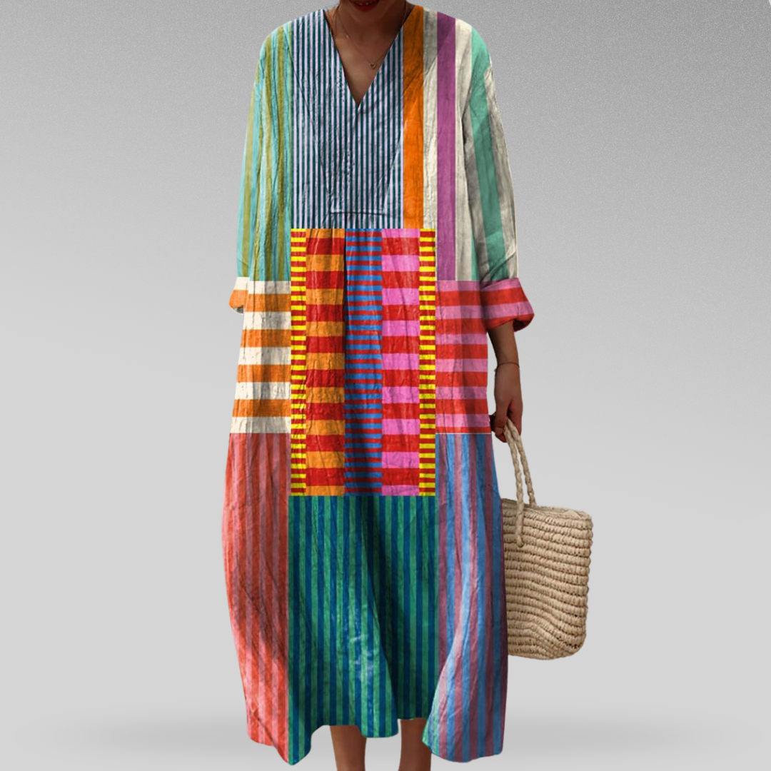 Irmgard | Geometrisches Musterkleid