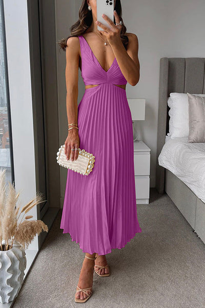 Maliora | Elegantes Plissiertes Maxikleid
