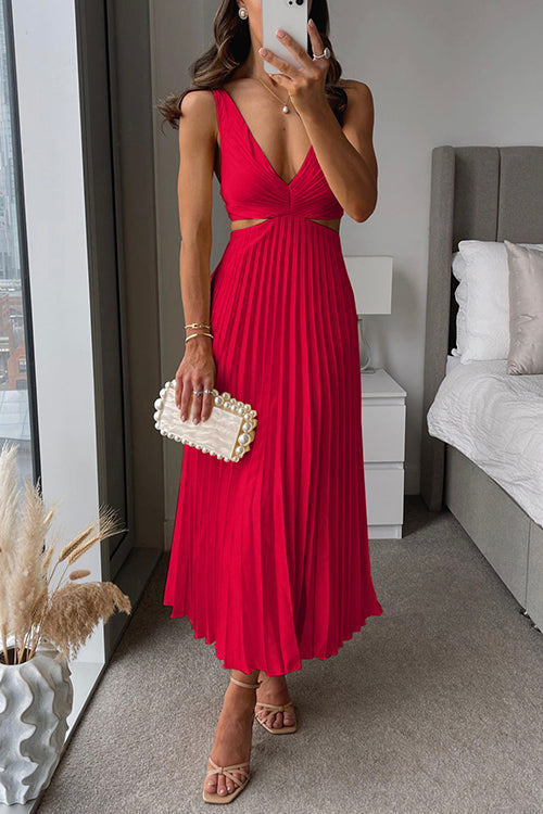 Maliora | Elegantes Plissiertes Maxikleid