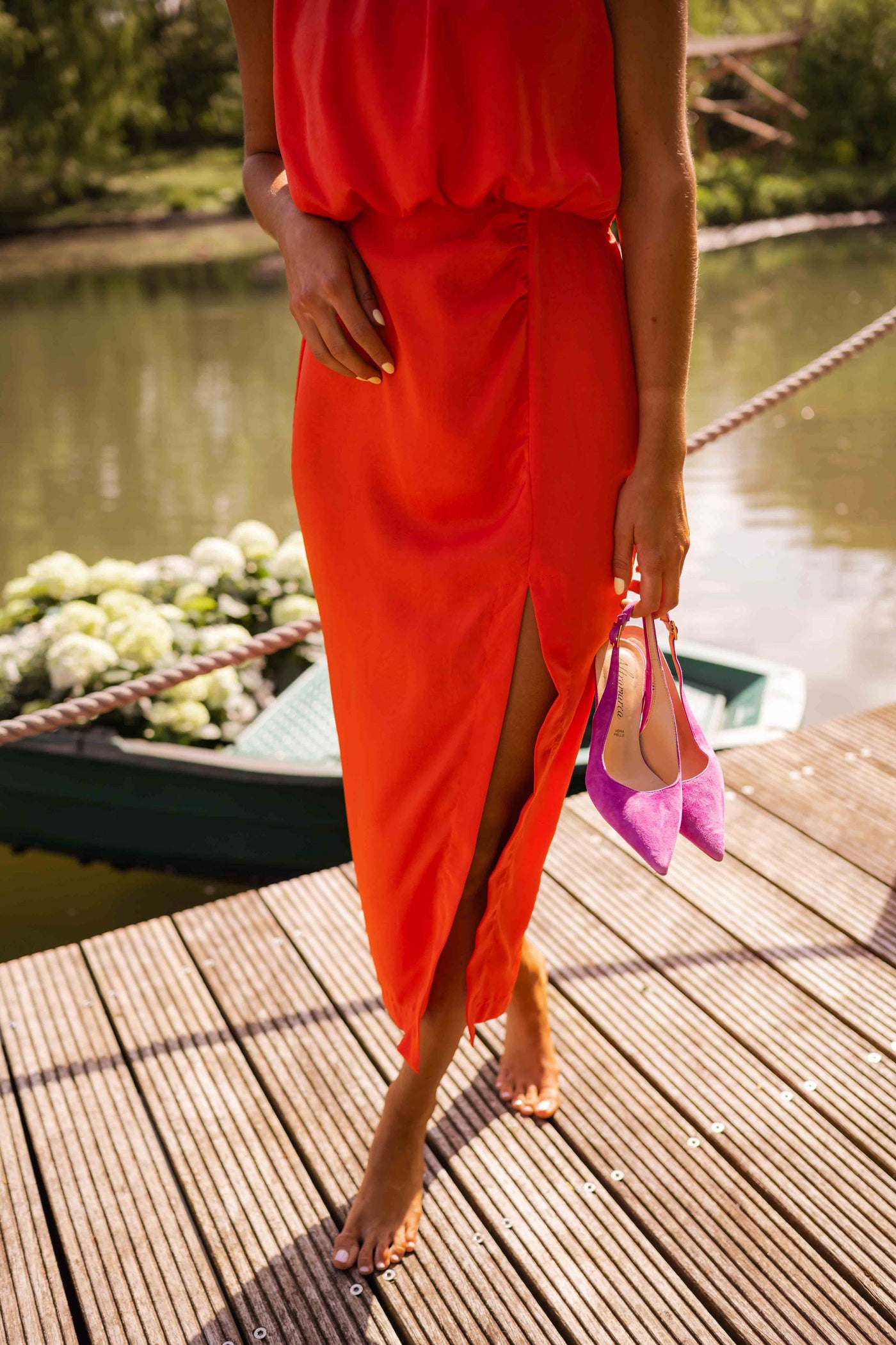 Velina | Ärmelloses Luftiges Midikleid