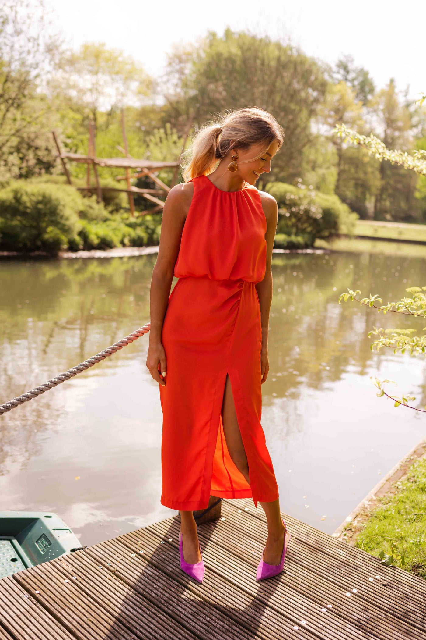 Velina | Ärmelloses Luftiges Midikleid