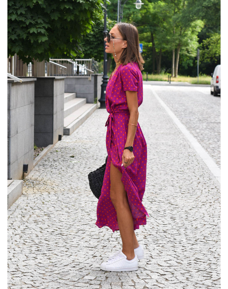 Talea | Geblümtes Wickel-Midikleid