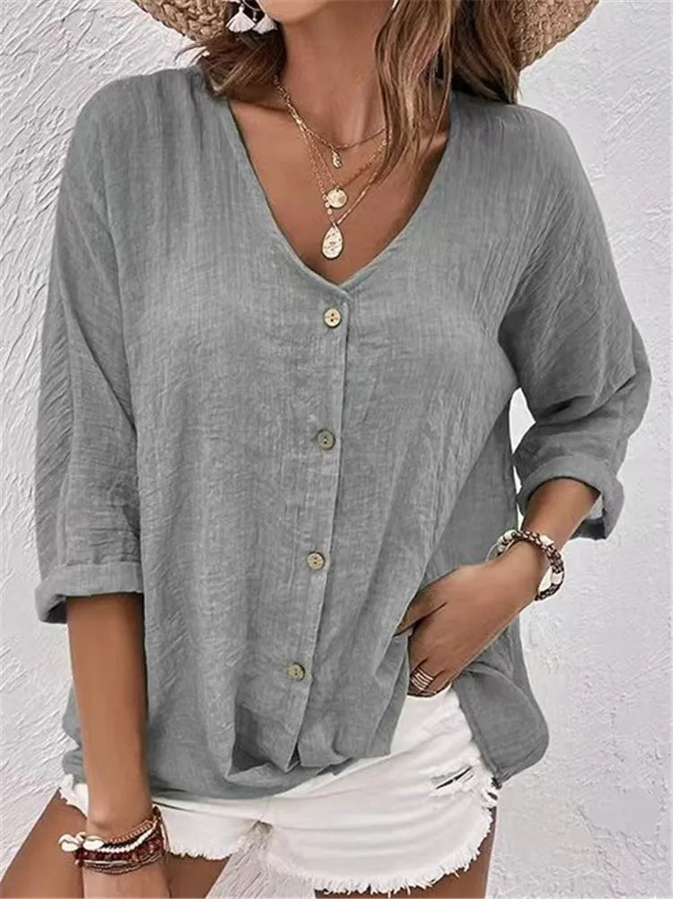 Delphine | Legere Leinenbluse mit Stil