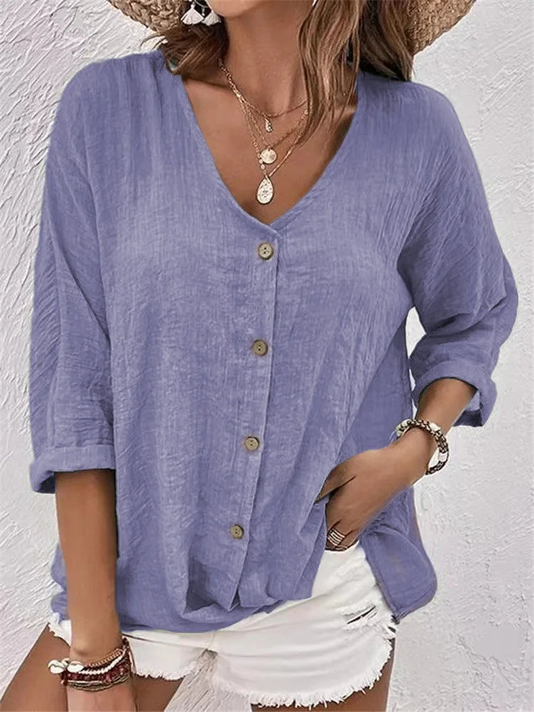 Delphine | Legere Leinenbluse mit Stil