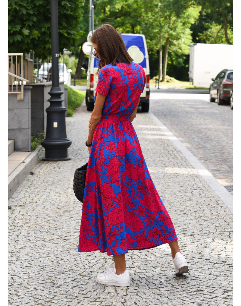 Talea | Geblümtes Wickel-Midikleid