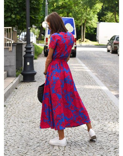 Talea | Geblümtes Wickel-Midikleid