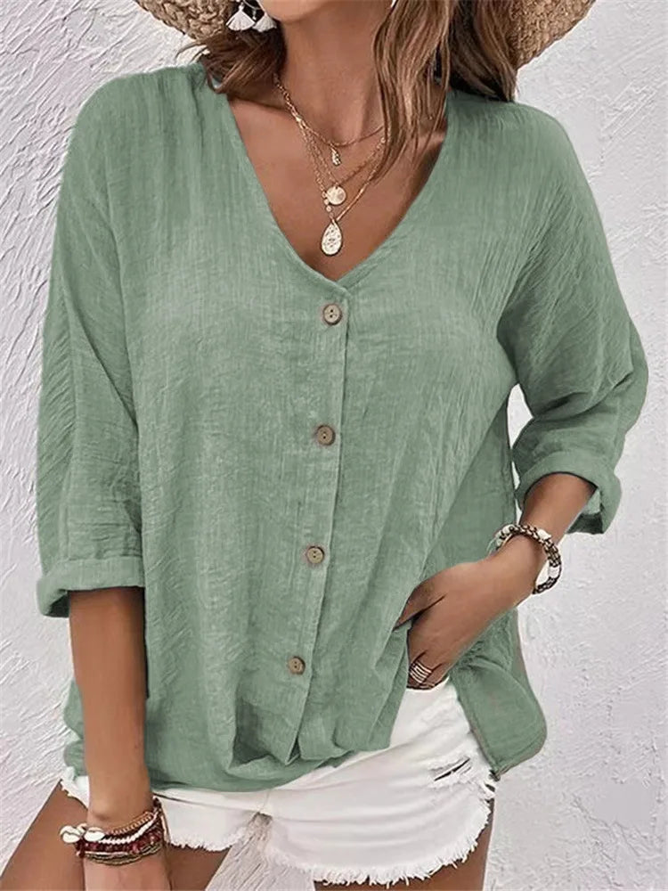 Delphine | Legere Leinenbluse mit Stil