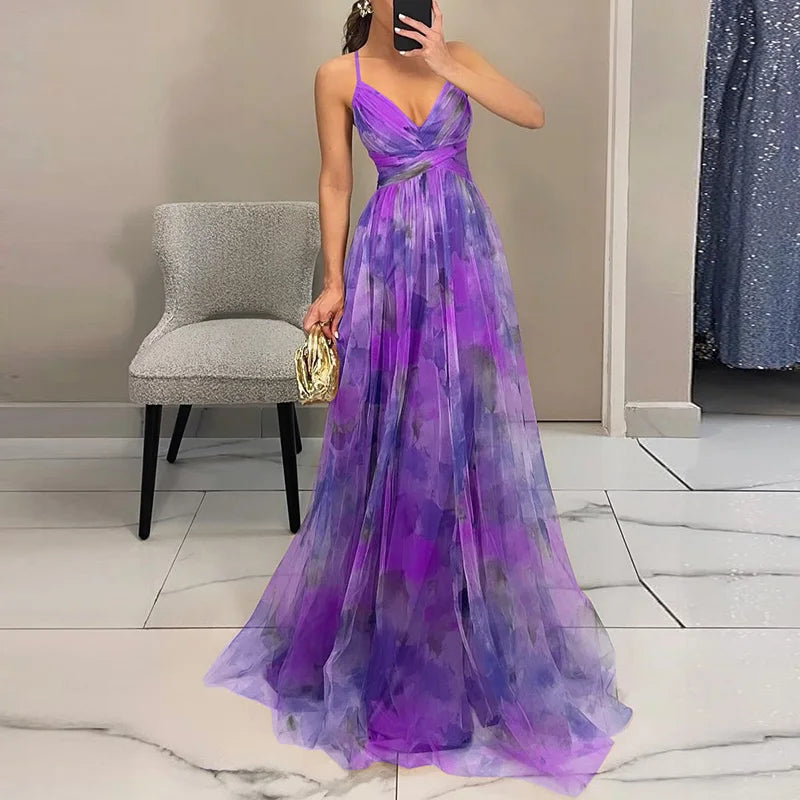 Thalina | Zauberhaftes Maxikleid mit Blumenprint