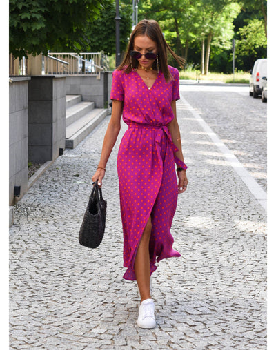 Talea | Geblümtes Wickel-Midikleid