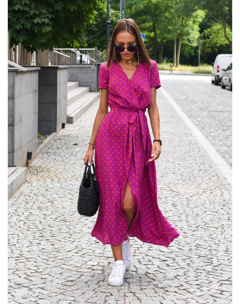 Talea | Geblümtes Wickel-Midikleid