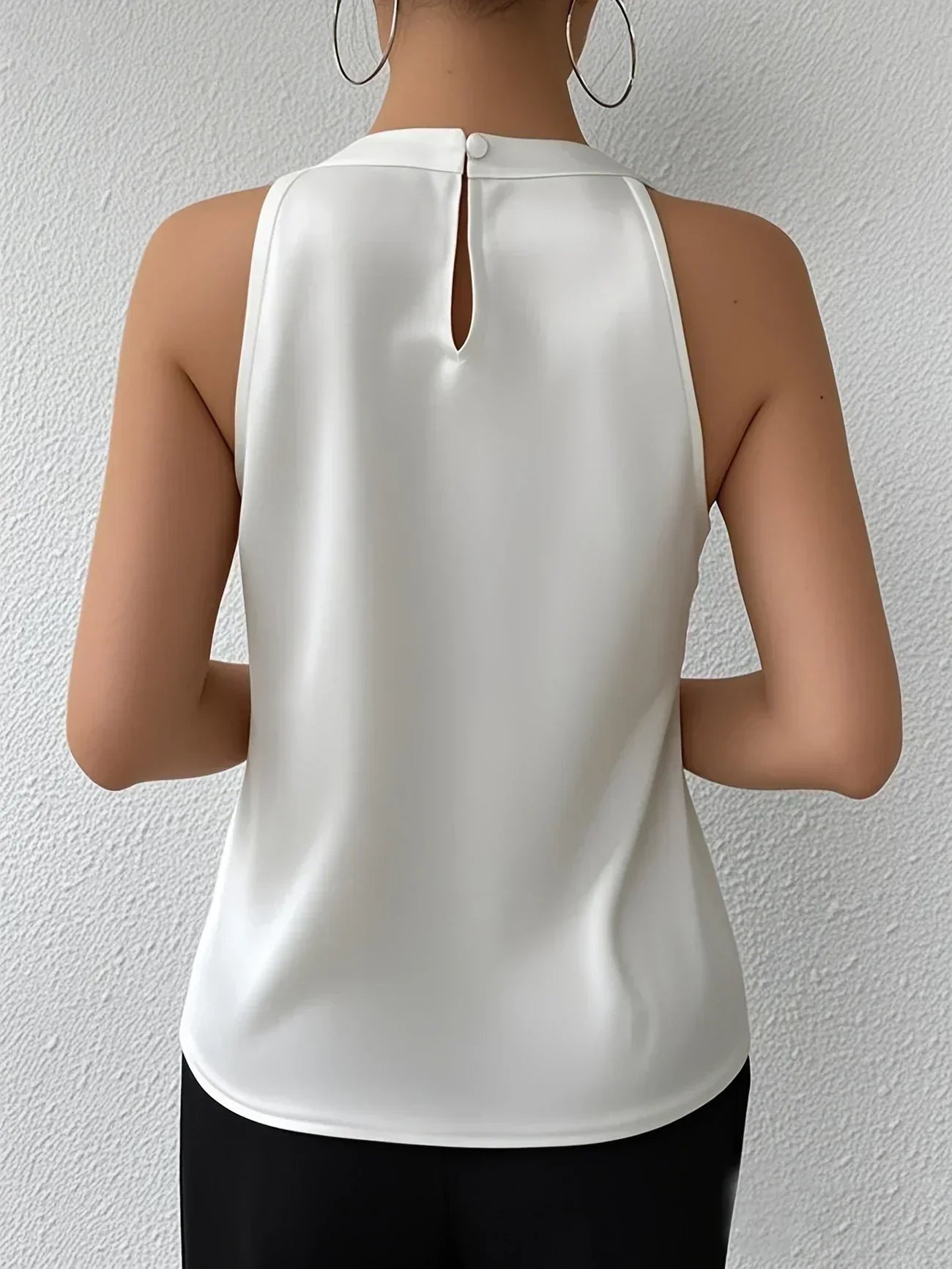Solene | Satinbluse mit Schulterfreiem Schnitt