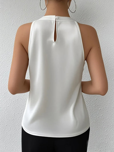 Solene | Satinbluse mit Schulterfreiem Schnitt