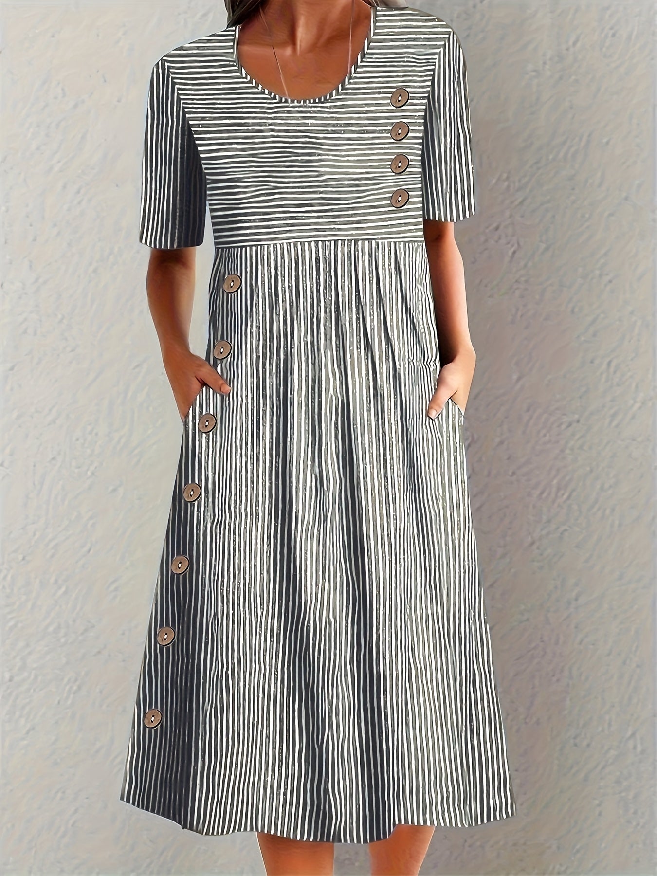 Almira | Gestreiftes Sommerkleid