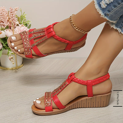 Javina | Orthopädische Keilsandalen im Ibiza-Stil