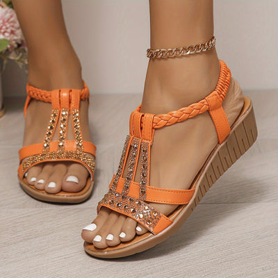 Javina | Orthopädische Keilsandalen im Ibiza-Stil
