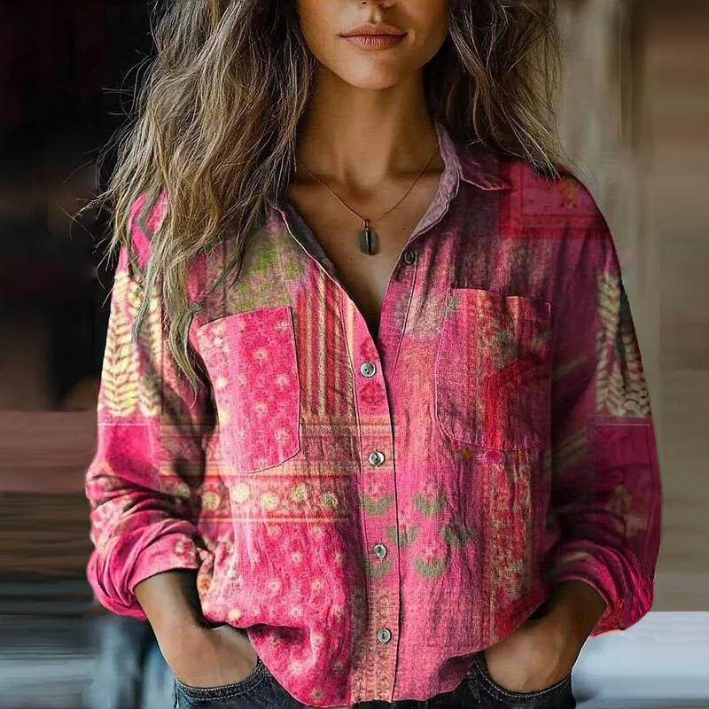 Ilonka | Vintage Bluse mit Print