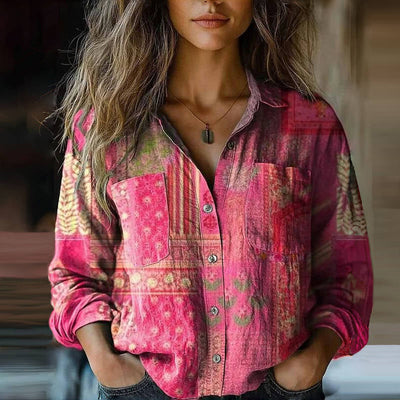 Ilonka | Vintage Bluse mit Print
