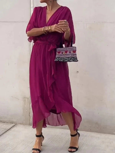 Adelheid | Leichtes Midi-Kleid Seidenchiffon