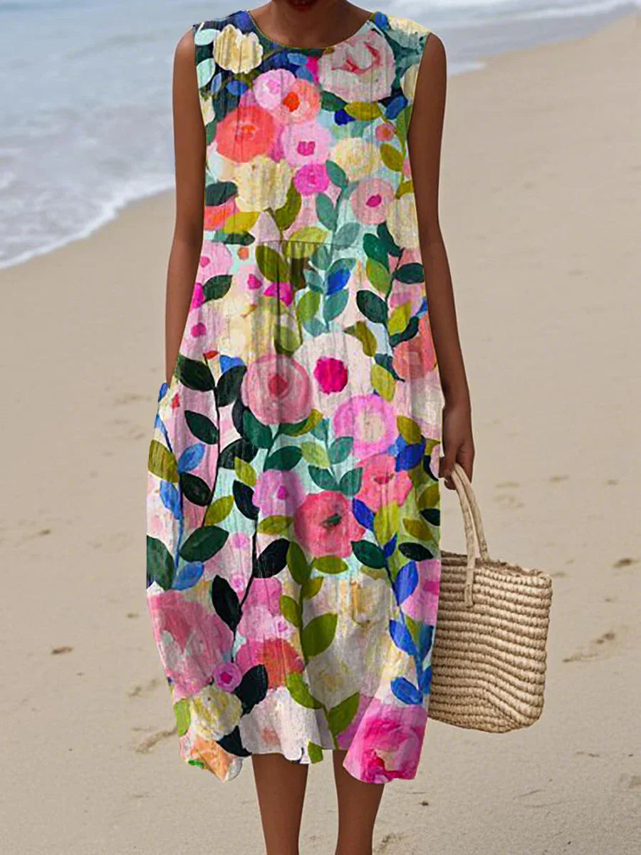 Marivelle | Ärmelloses Blumenkleid Damen