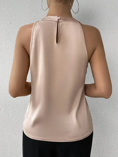 Solene | Satinbluse mit Schulterfreiem Schnitt