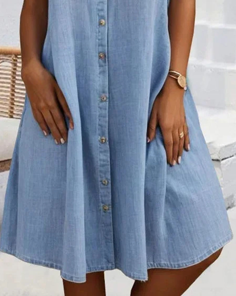 Adelinde | Vintage Kleid mit Kragen und Knöpfen