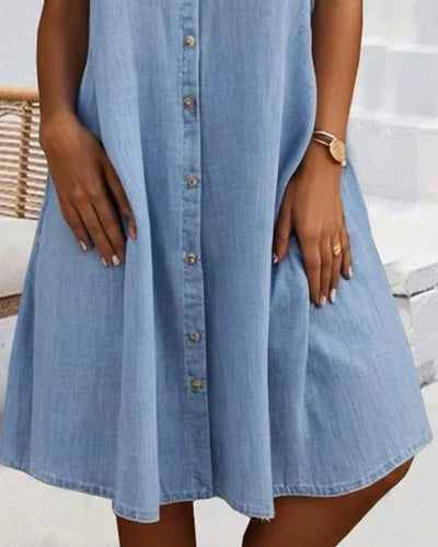 Adelinde | Vintage Kleid mit Kragen und Knöpfen