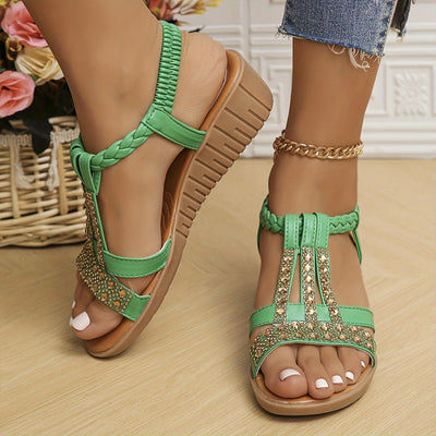 Javina | Orthopädische Keilsandalen im Ibiza-Stil