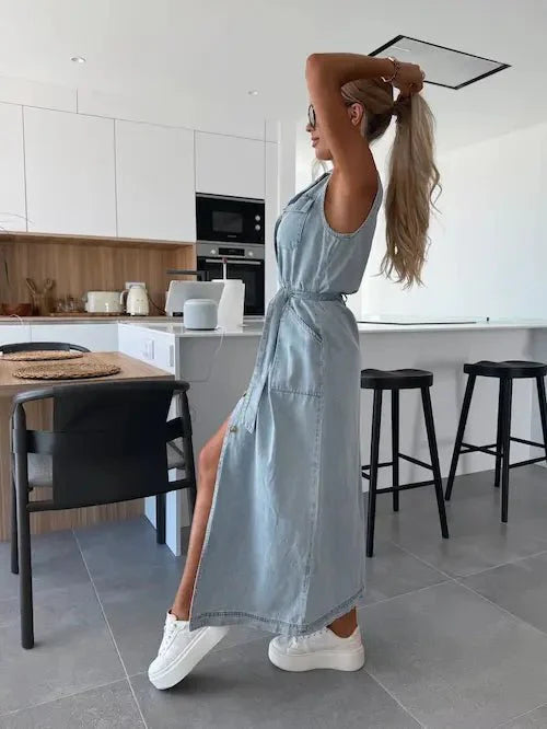 Romina | Maxi-Jeanskleid mit Stil