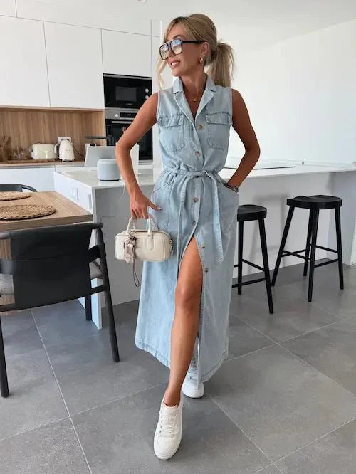 Romina | Maxi-Jeanskleid mit Stil
