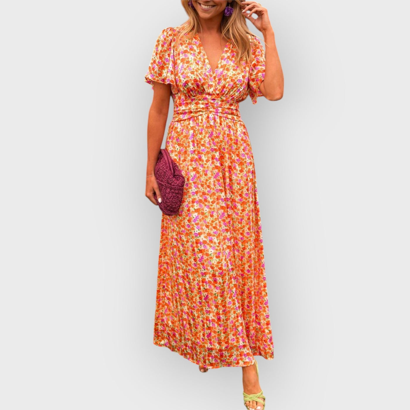 Róisín | Maxi-Kleid mit V-Ausschnitt