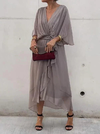 Adelheid | Leichtes Midi-Kleid Seidenchiffon