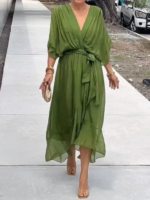 Adelheid | Leichtes Midi-Kleid Seidenchiffon