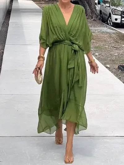 Adelheid | Leichtes Midi-Kleid Seidenchiffon