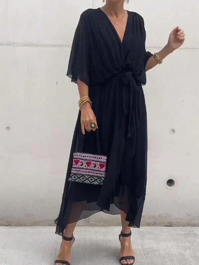 Adelheid | Leichtes Midi-Kleid Seidenchiffon